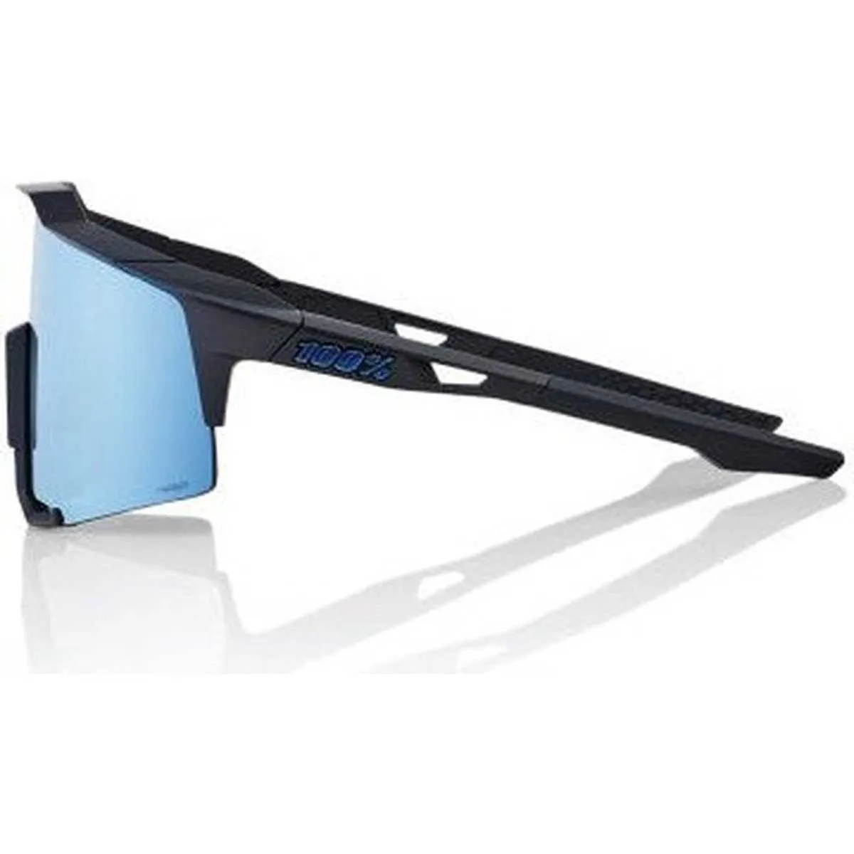 100% 60007-00004 Speedcraft Sunglasses Matte Black w/ HiPER Blue Lens