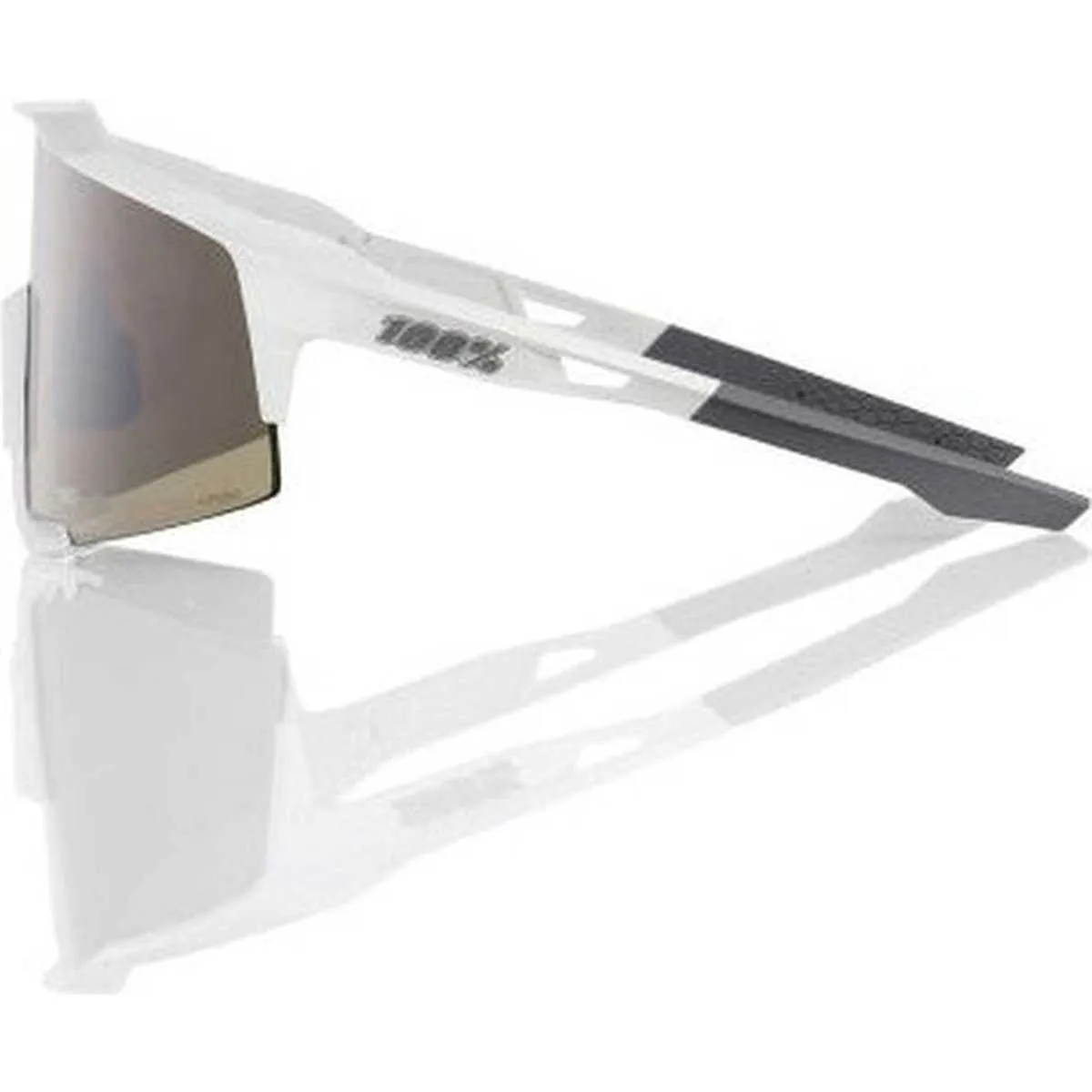 100% 60007-00006 Speedcraft Sunglasses Matte White with HiPER Silver Lens