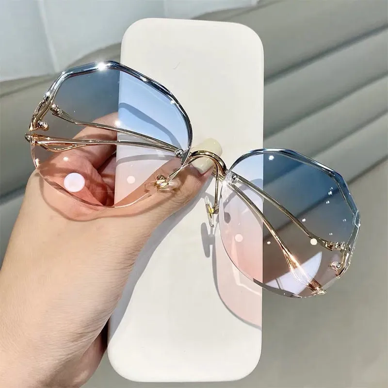 2022 Women Fashion Tea Gradient Sunglasses