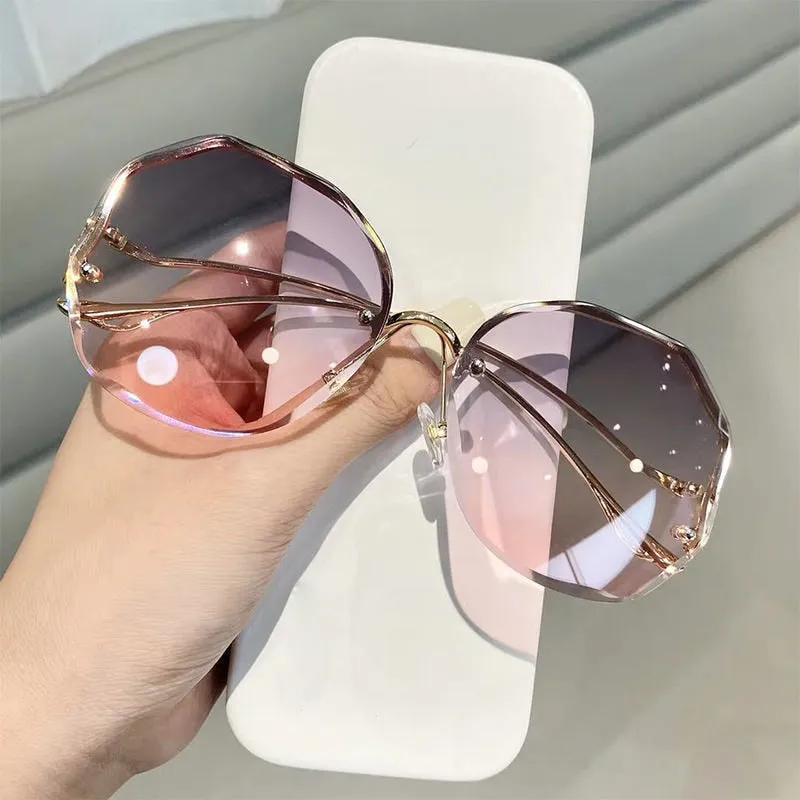 2022 Women Fashion Tea Gradient Sunglasses