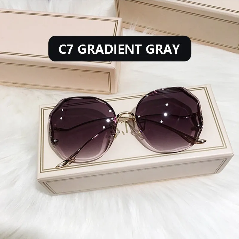 2022 Women Fashion Tea Gradient Sunglasses