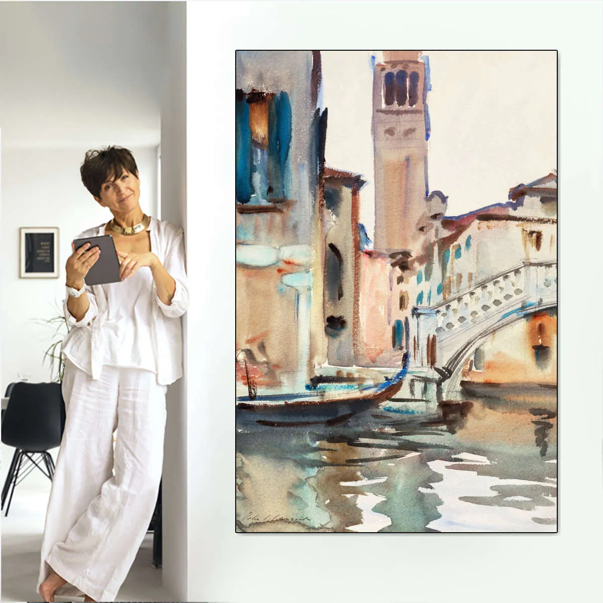 A Bridge And Campanile Venice 1902-1904 Wall Art