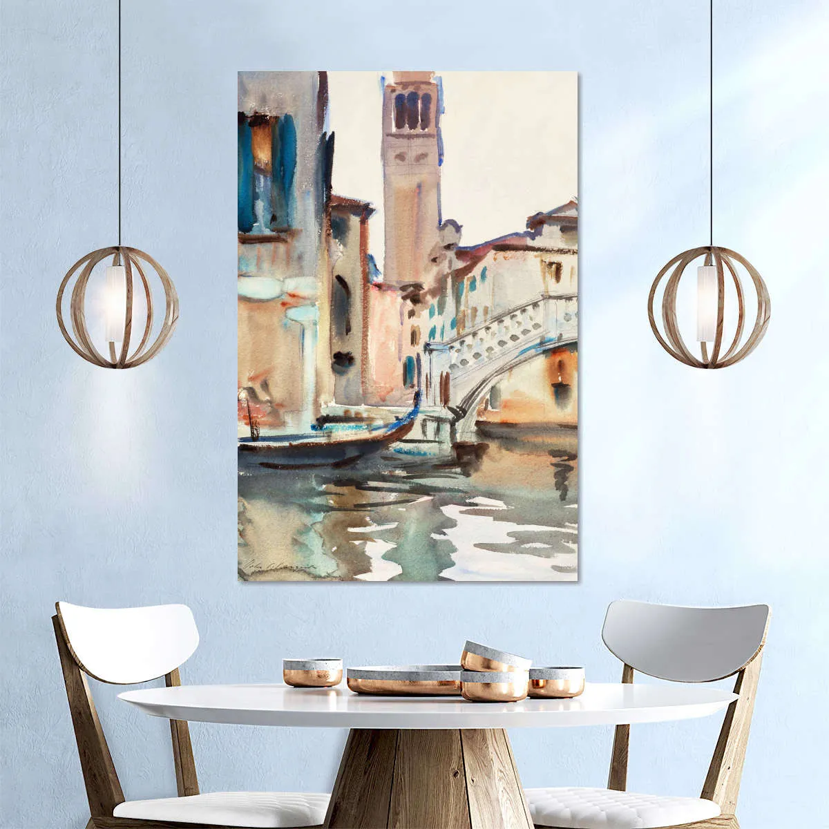 A Bridge And Campanile Venice 1902-1904 Wall Art