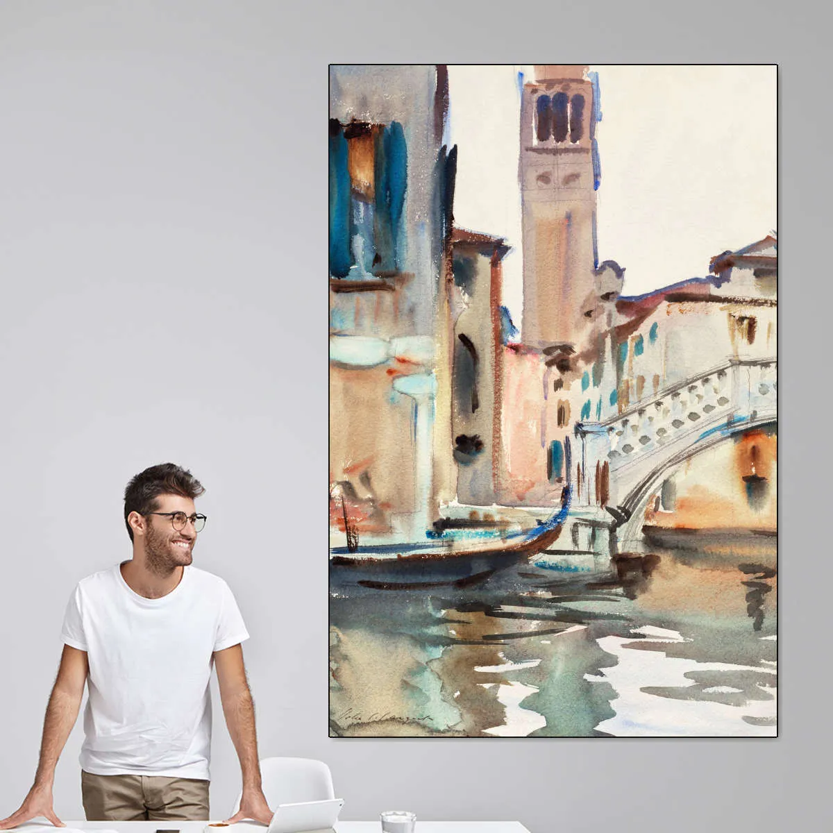 A Bridge And Campanile Venice 1902-1904 Wall Art