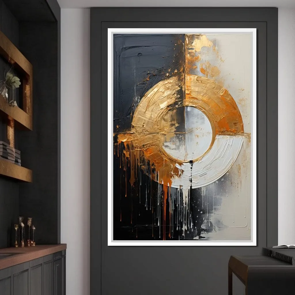 Abyssal Echoes in Gold Abstract - Tanni Cylon