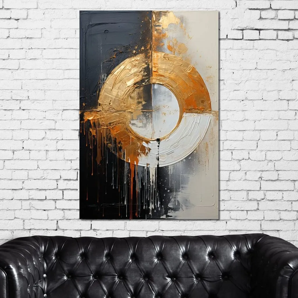 Abyssal Echoes in Gold Abstract - Tanni Cylon