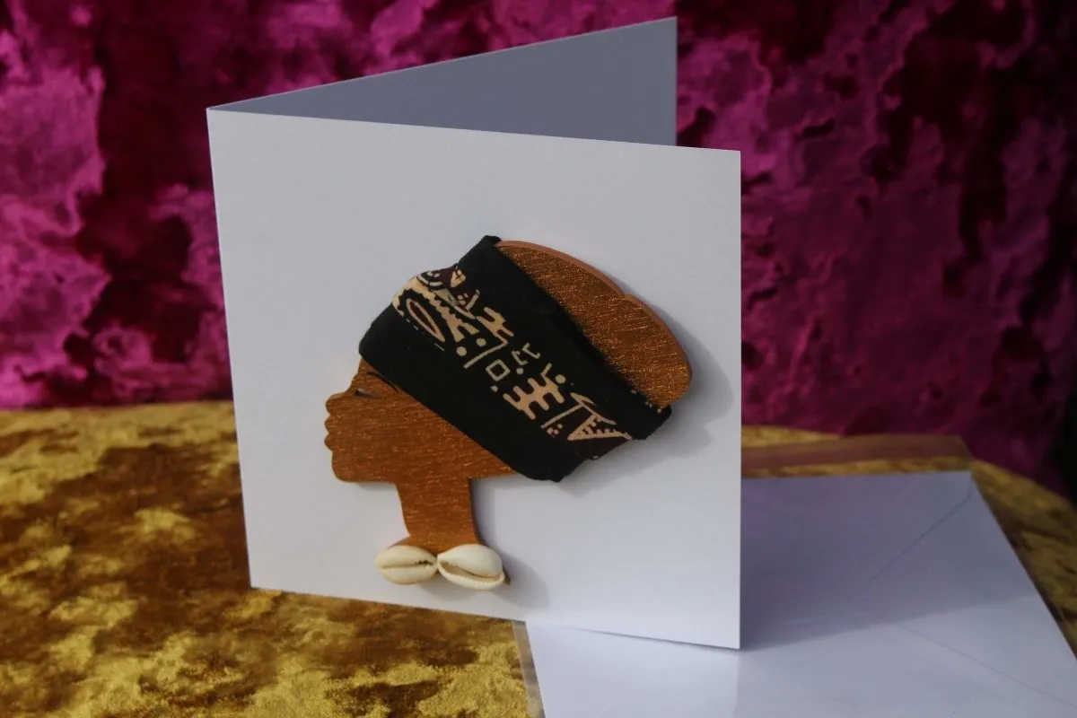 African Card Card Made with Recycled Wood and Eco Friendly Paper