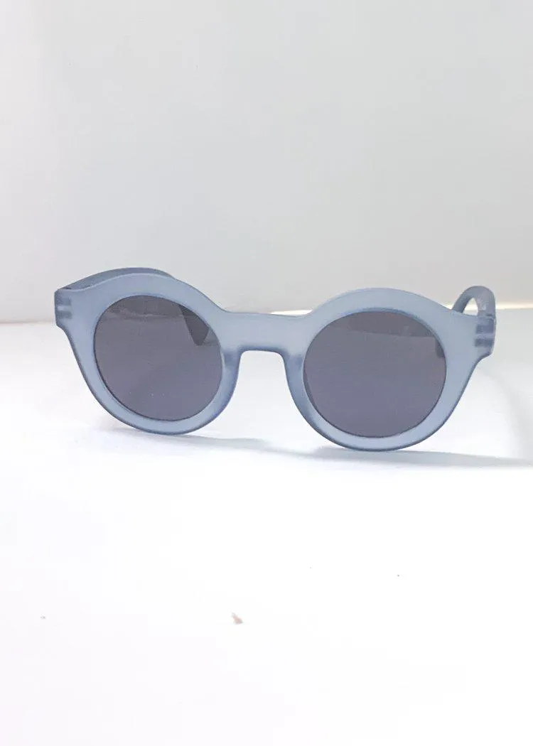 AJ Morgan Looper Round Full Frame Sunnies - Matte Blue