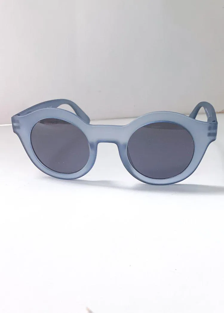 AJ Morgan Looper Round Full Frame Sunnies - Matte Blue