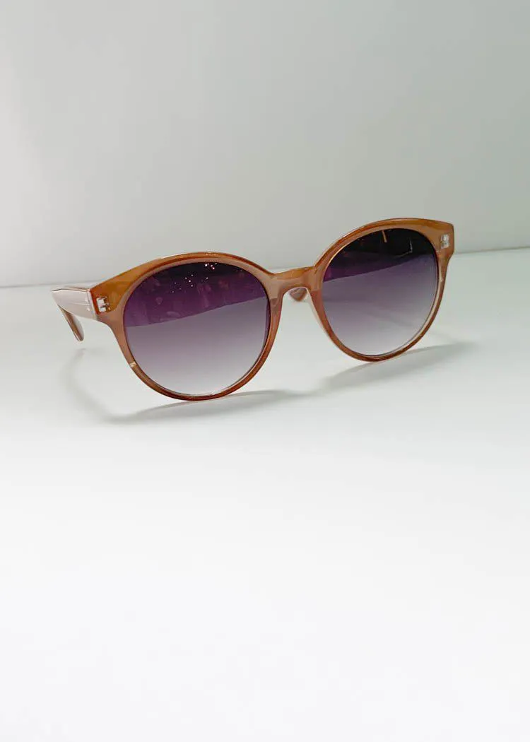 AJ Morgan Millie Modern Cat Eye Sunglasses-Brown