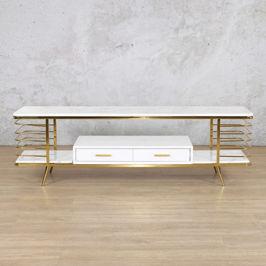 Alba Modern TV Unit - Gold