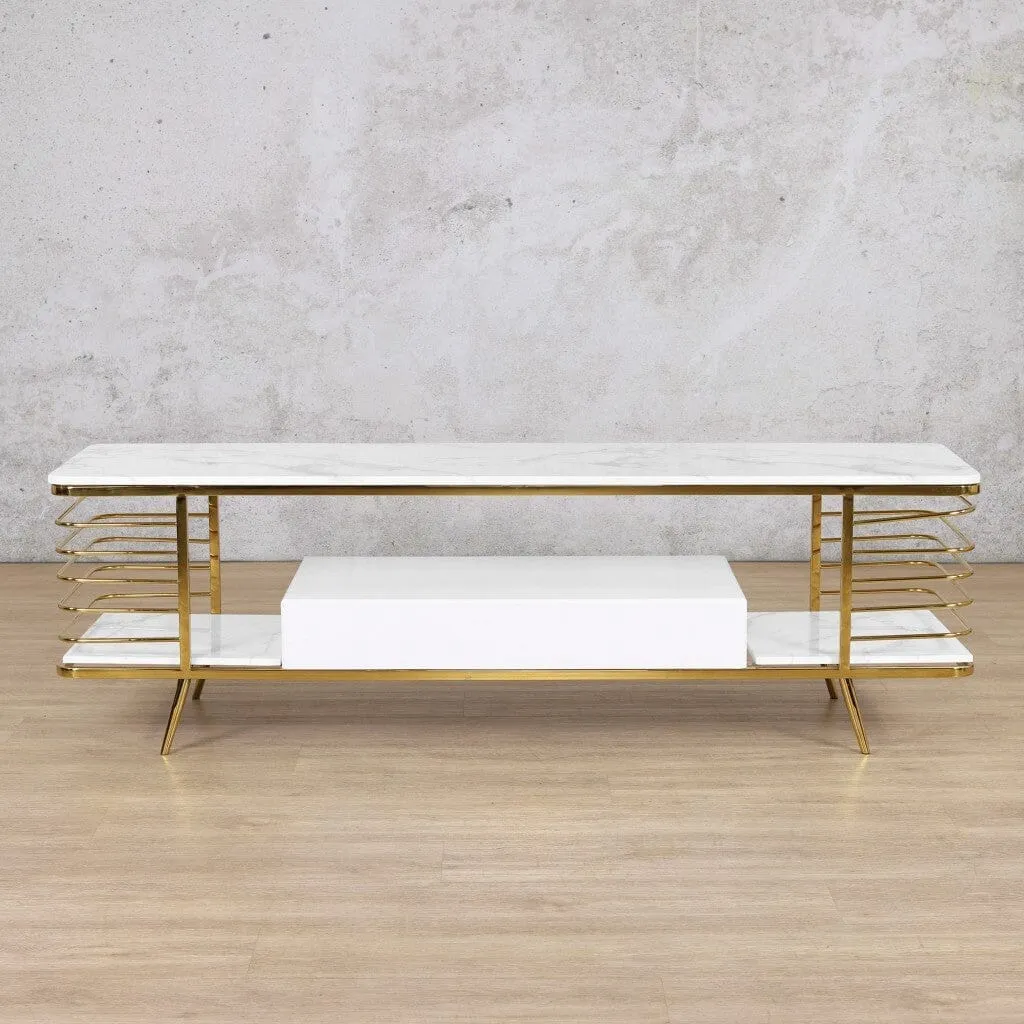 Alba Modern TV Unit - Gold