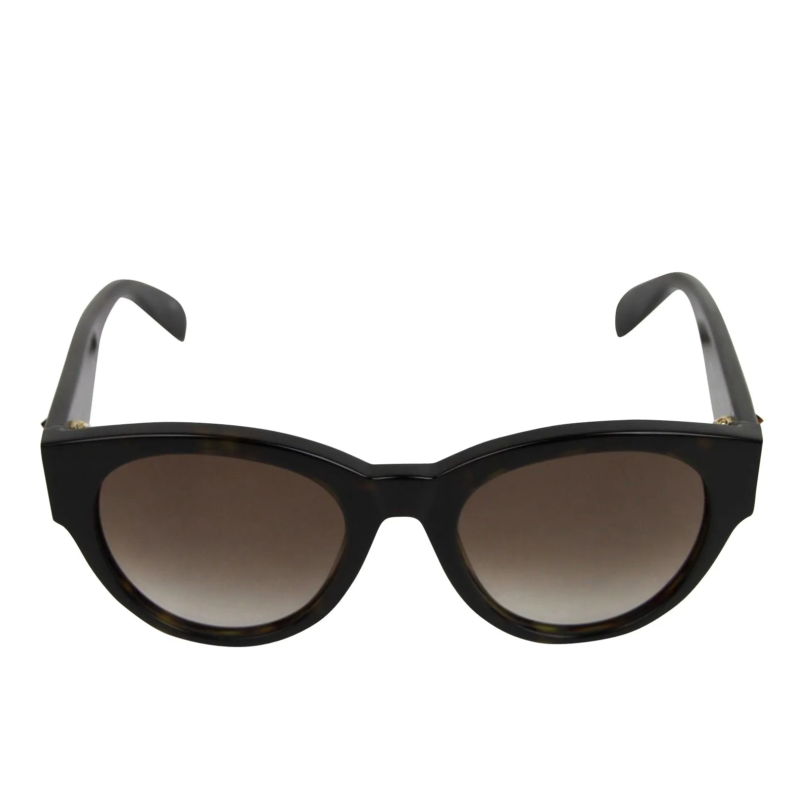 Alexander McQueen Unisex Spikes Havana Plastic Square Acetate Sunglasses