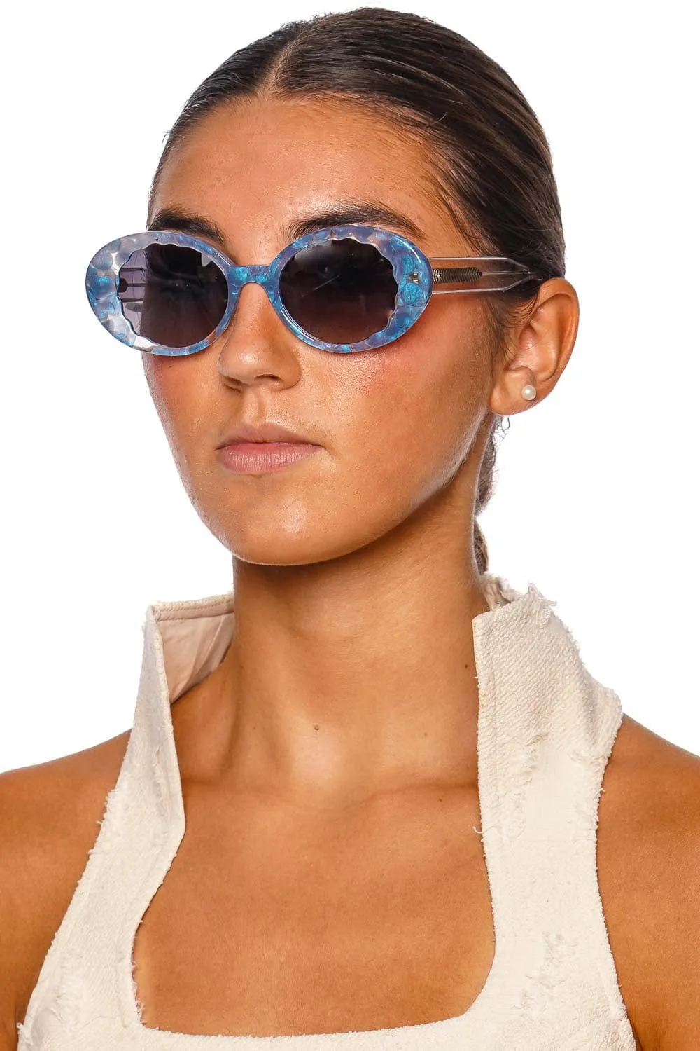 Alixe Opaline Mirrored Acetate Sunglasses