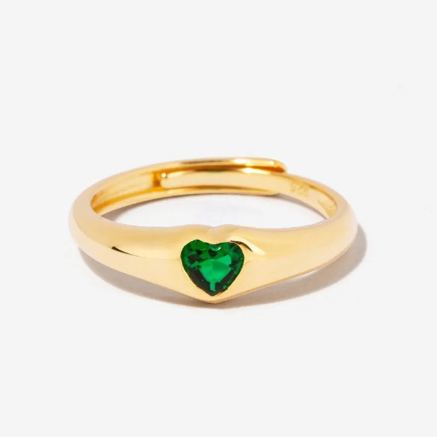 Amia Emerald Dome Ring