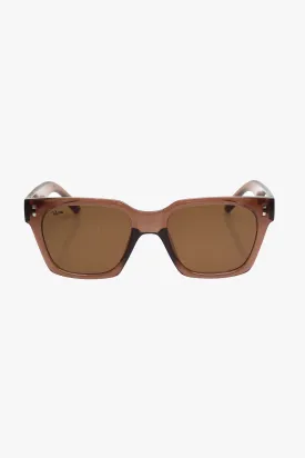 Anvil Mocha Rounded Square Brown Lens Sunglasses