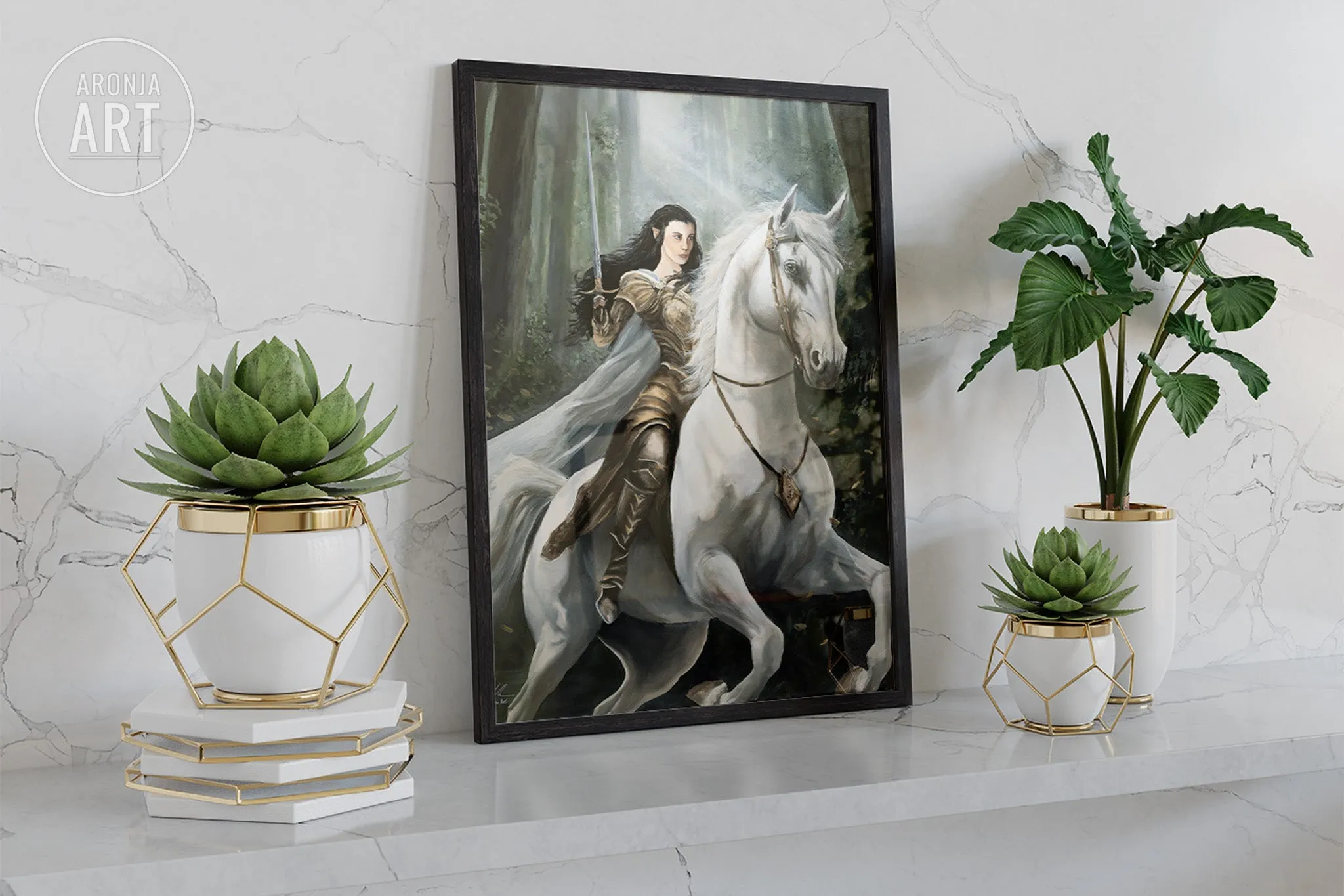 Arwen & Asfaloth (Print)