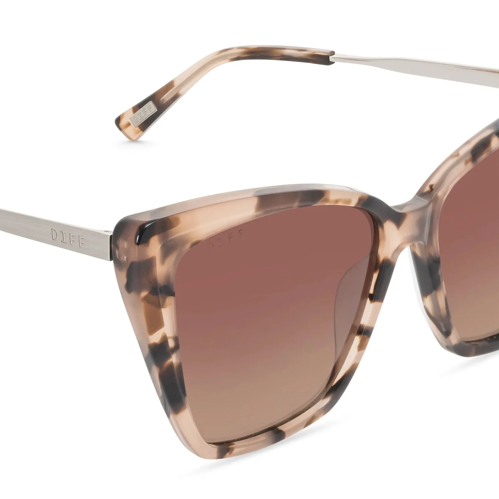 Becky II Himalayan Tortoise Brown Gradient Sunglasses