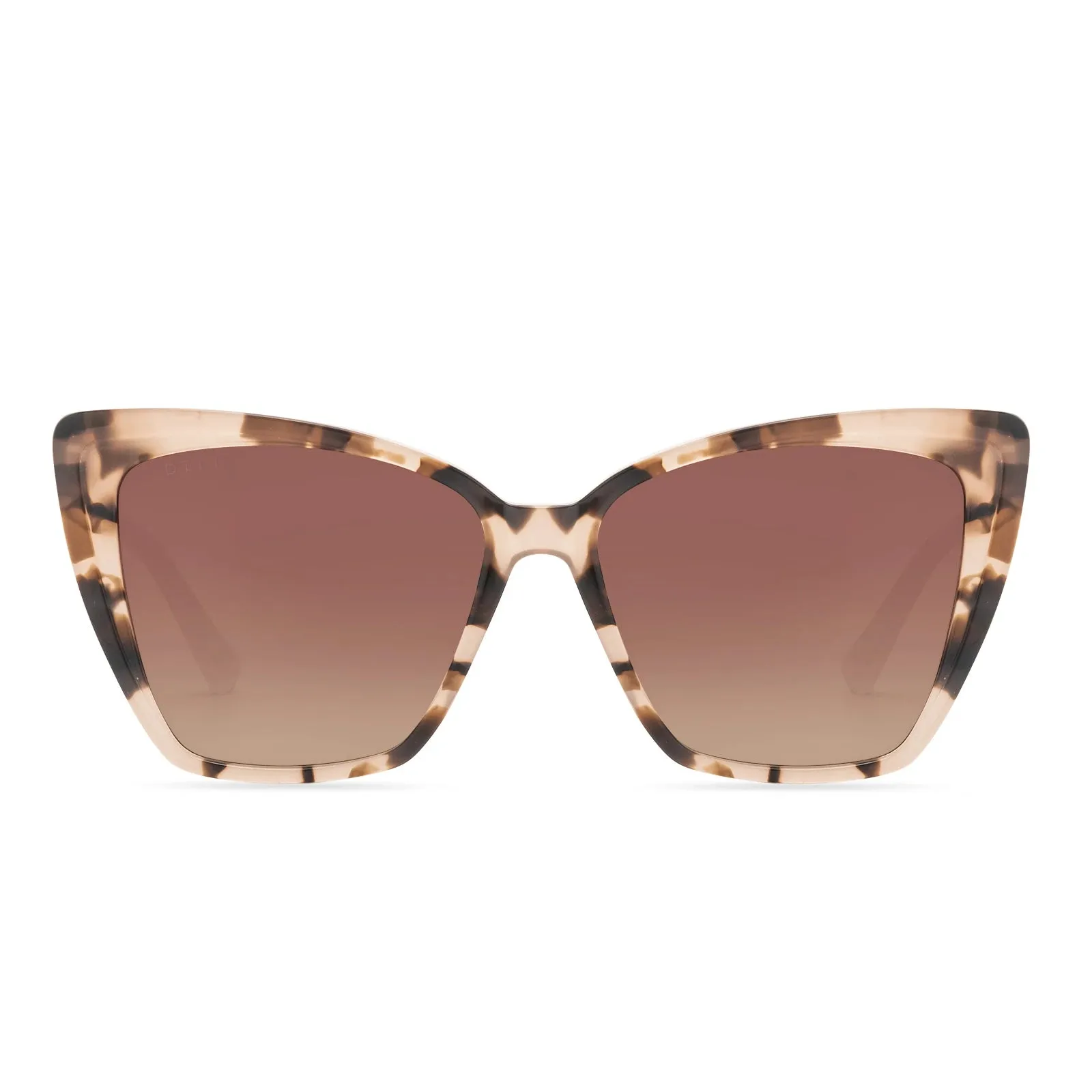 Becky II Himalayan Tortoise Brown Gradient Sunglasses