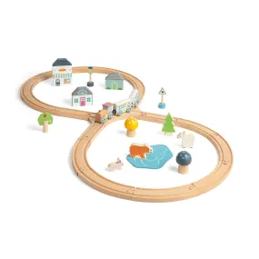 Bigjigs Toys Woodland Animal Wooden Train Set