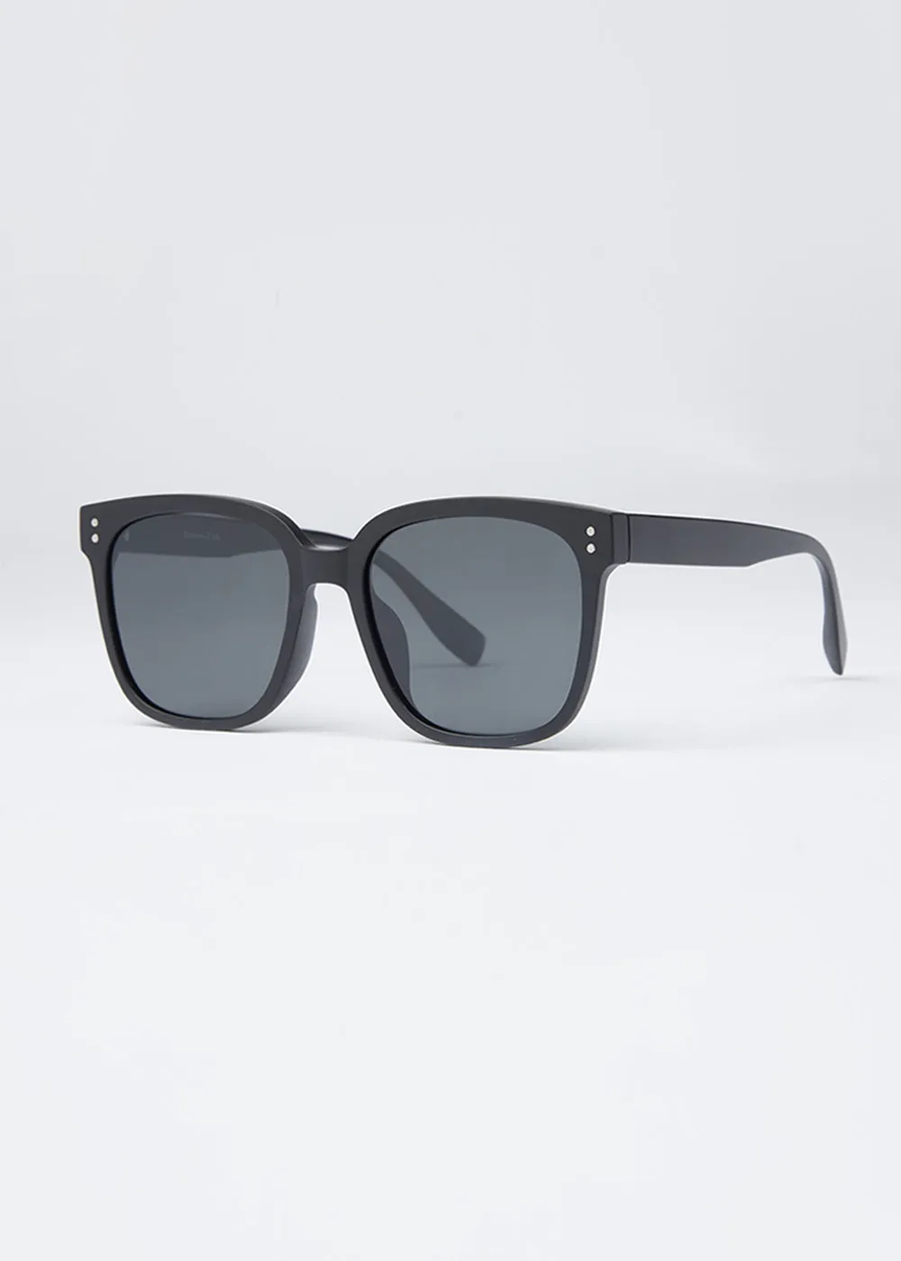 Black Unisex Square Sunglasses