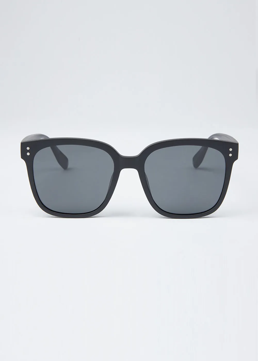 Black Unisex Square Sunglasses