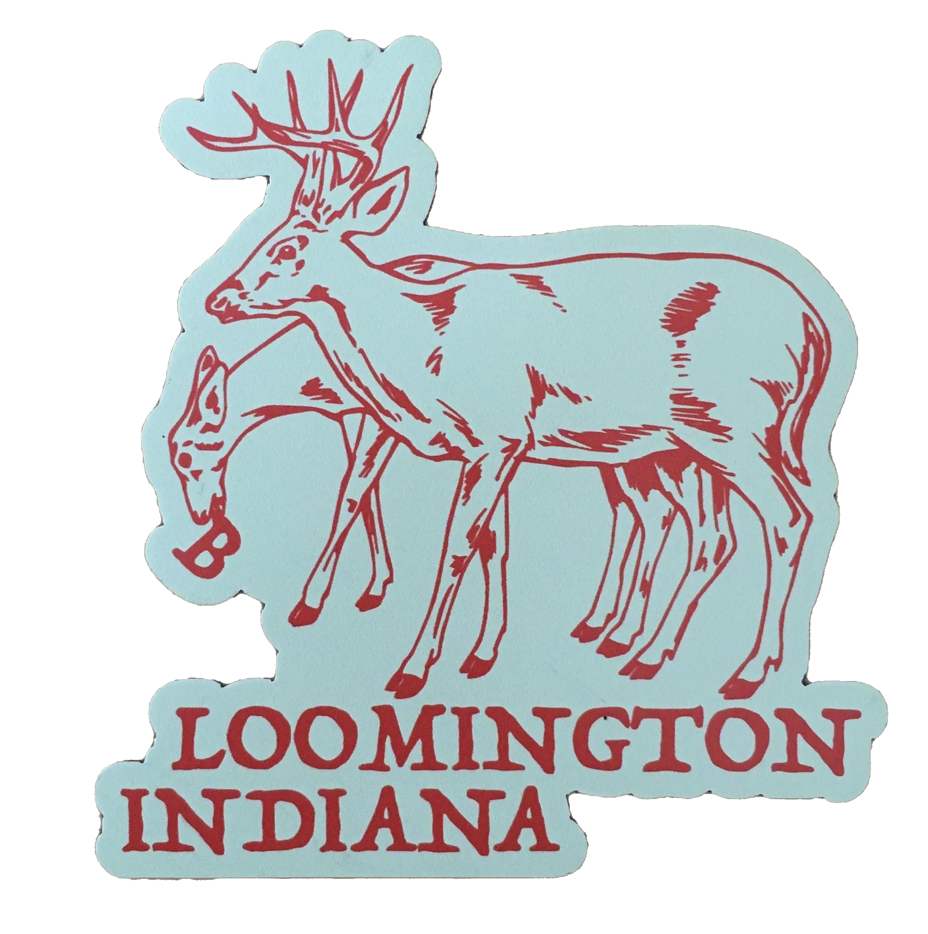 Bloomington Indiana Deer Magnet