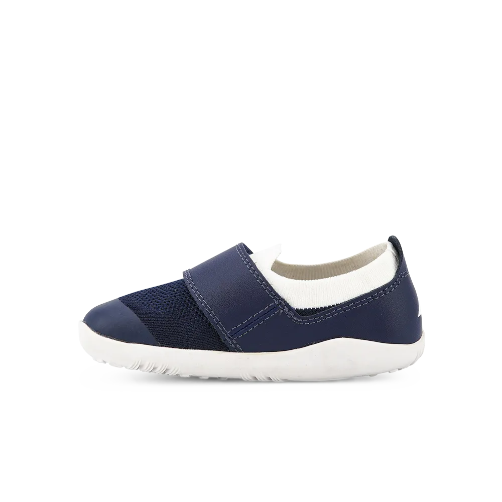 Navy and White Bobux I-Walk Dimension III Shoes