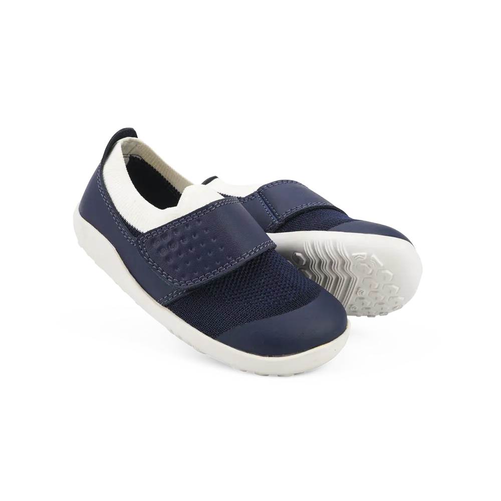 Navy and White Bobux I-Walk Dimension III Shoes