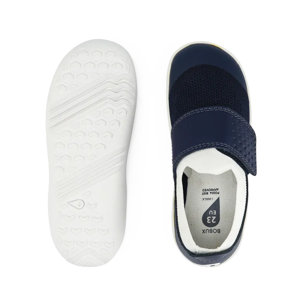 Navy and White Bobux I-Walk Dimension III Shoes