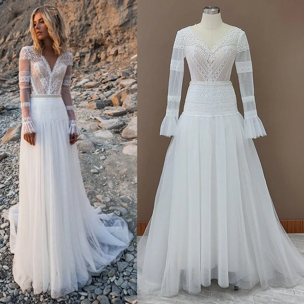 Boho Tulle Vision Wedding Dress