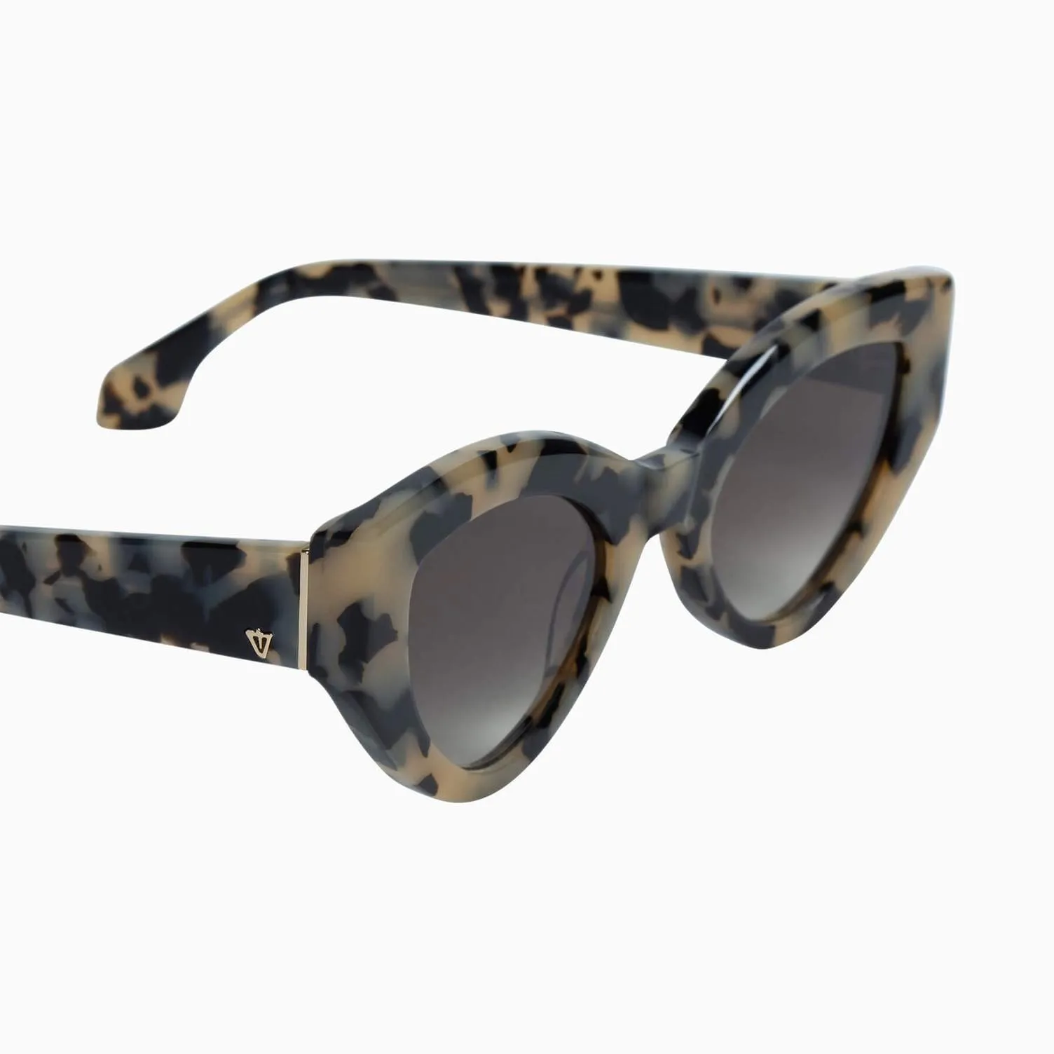 Bones | Sunglasses - Fawn Tort w. Gold Metal Trim / Black Gradient Lens | Sunglasses