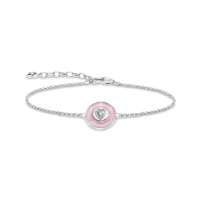 Bracelet with heart pink