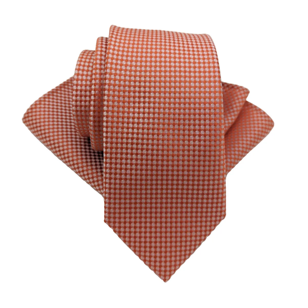 Burnt Orange Patterned Wedding Tie