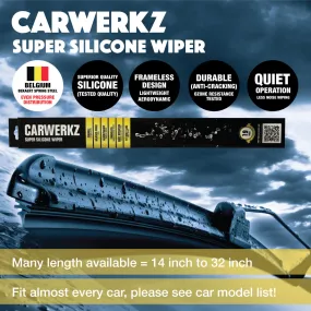 Carwerkz Super Silicone Wiper (Adapter 13/14/15/16/17/18)