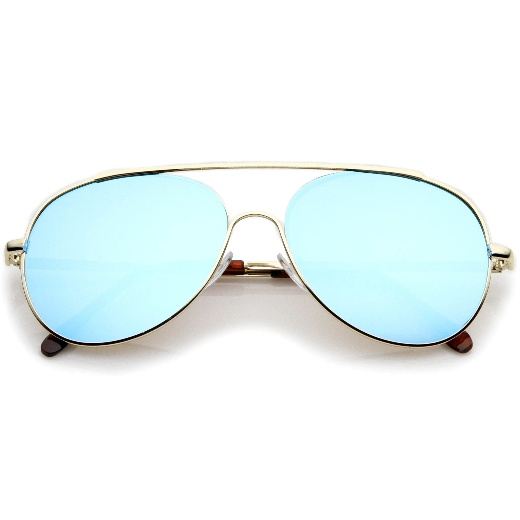 Center Focus Mirror Lens Aviator Sunglasses