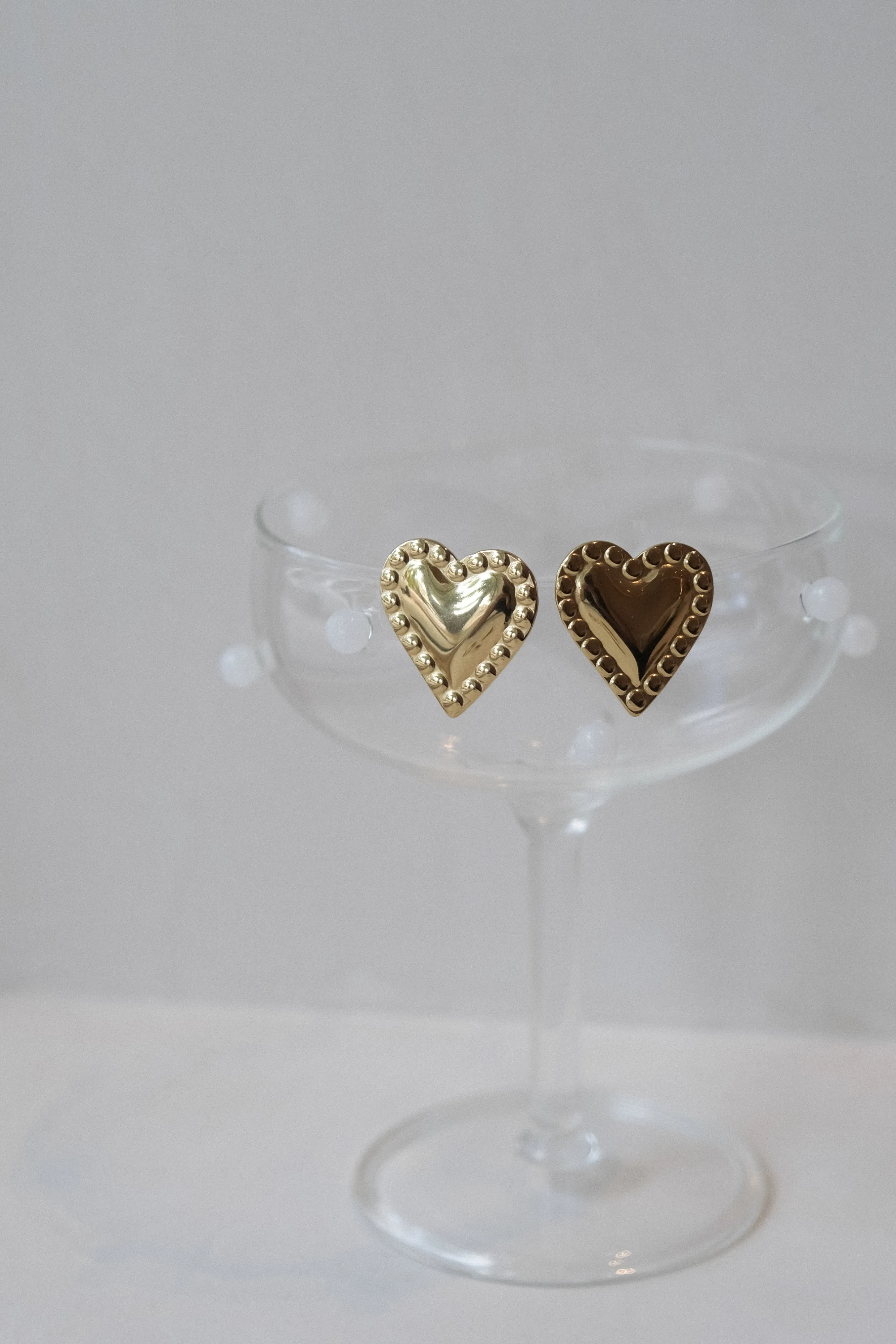 Cera Heart Earrings - Gold