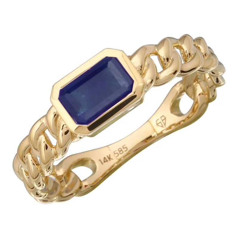 Chain Gemstone Ring