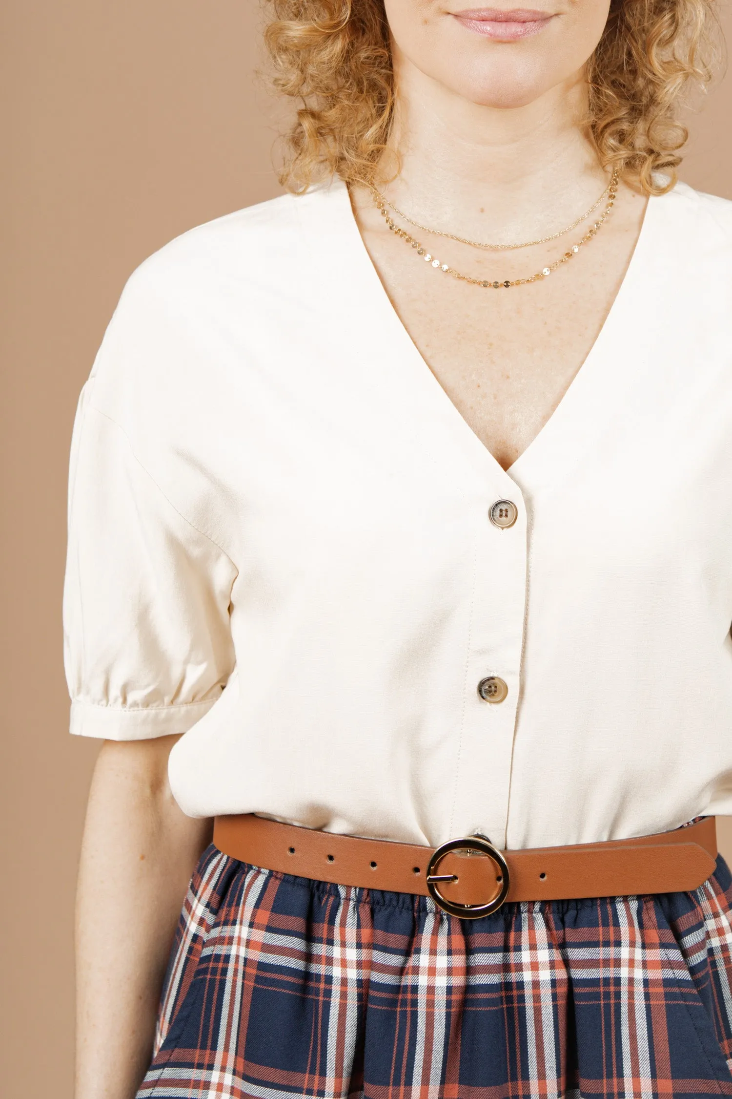 Charlotte Shirt / Cream Poplin