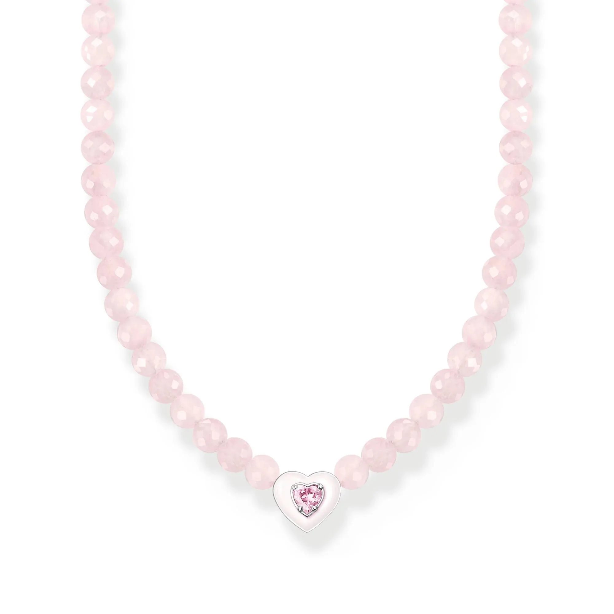 Choker Heart With Pink Pearls