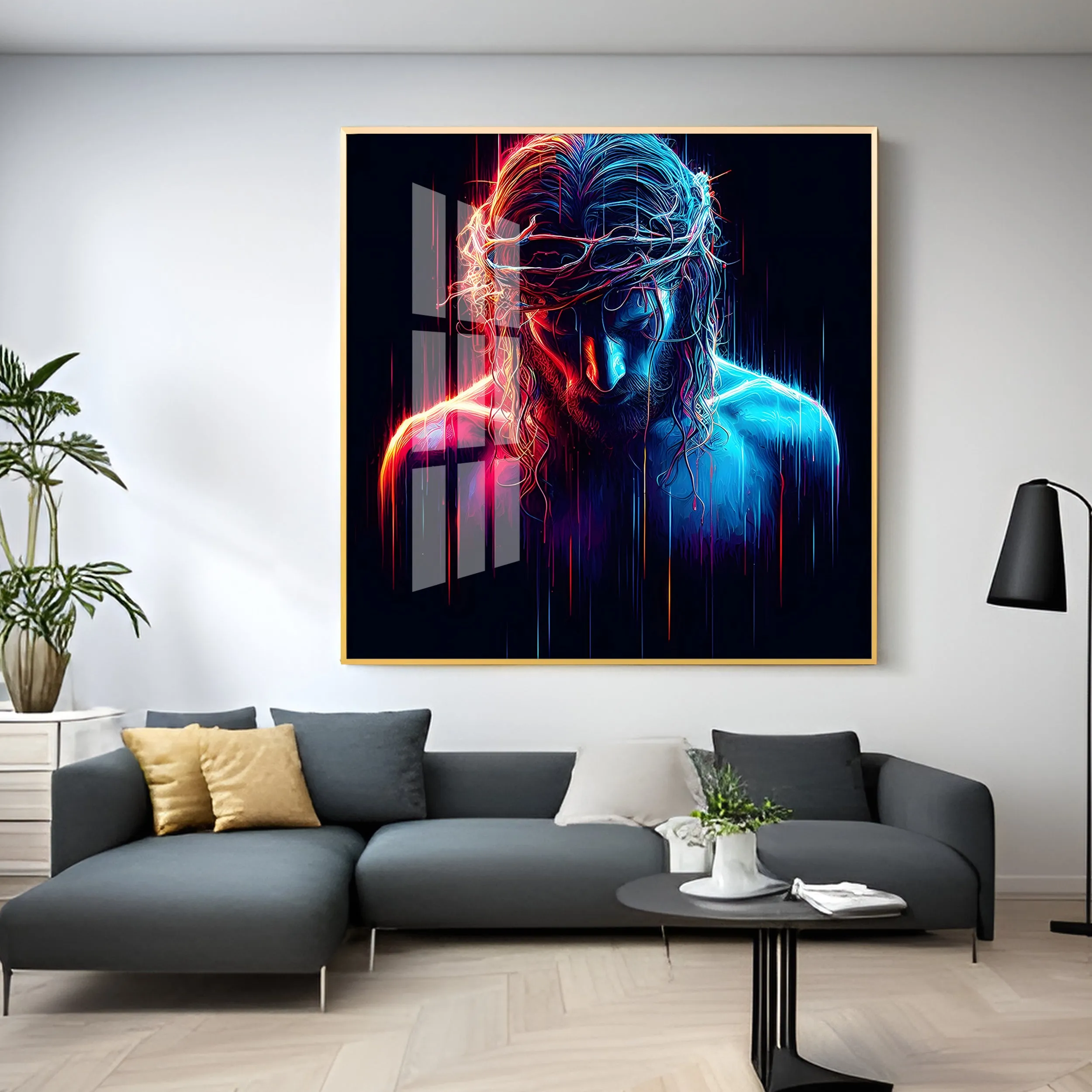 Christ Jesus Premium Acrylic Square Wall Art