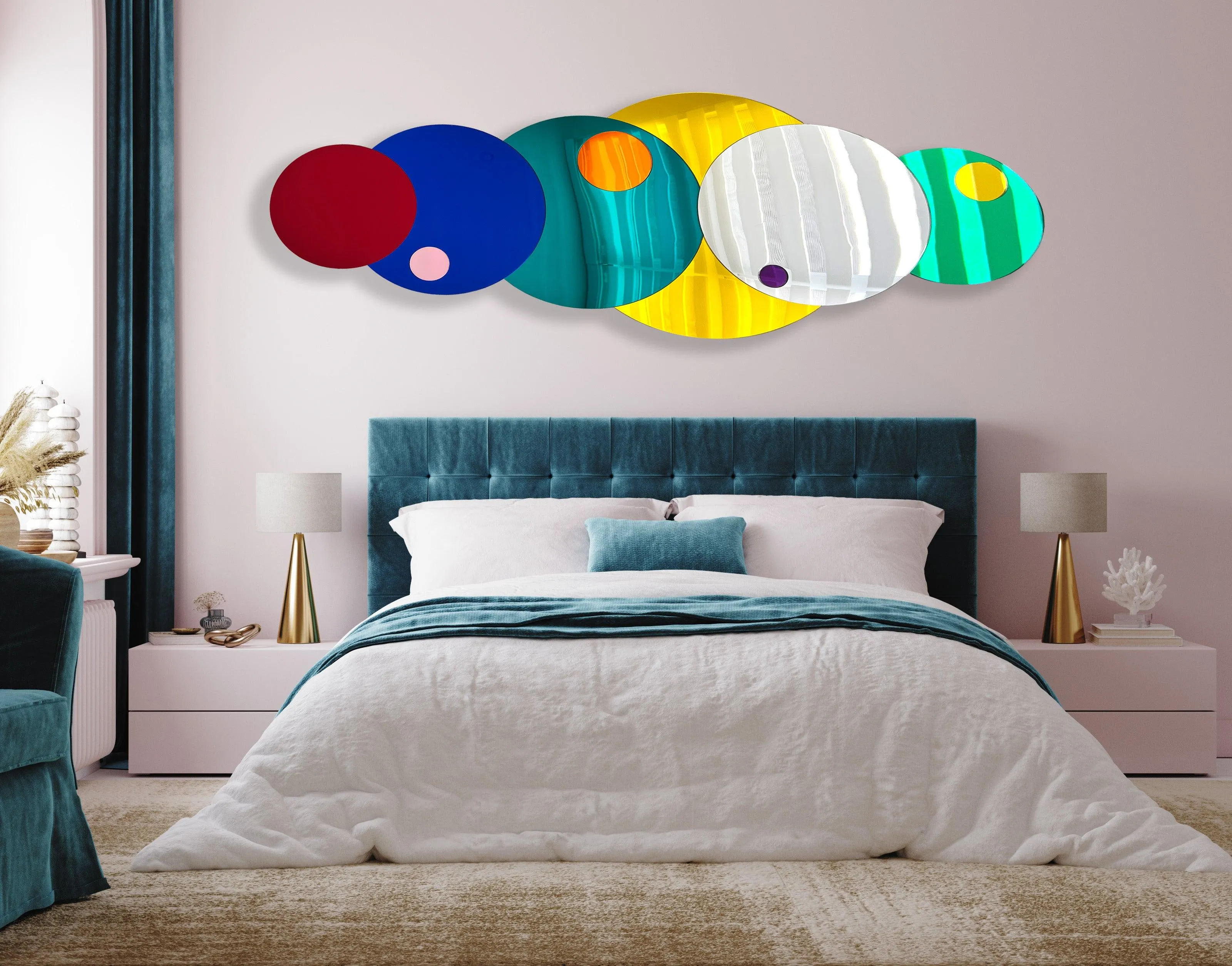 Circle Mirrors Mirrored Acrylic Art Wall Sculpture