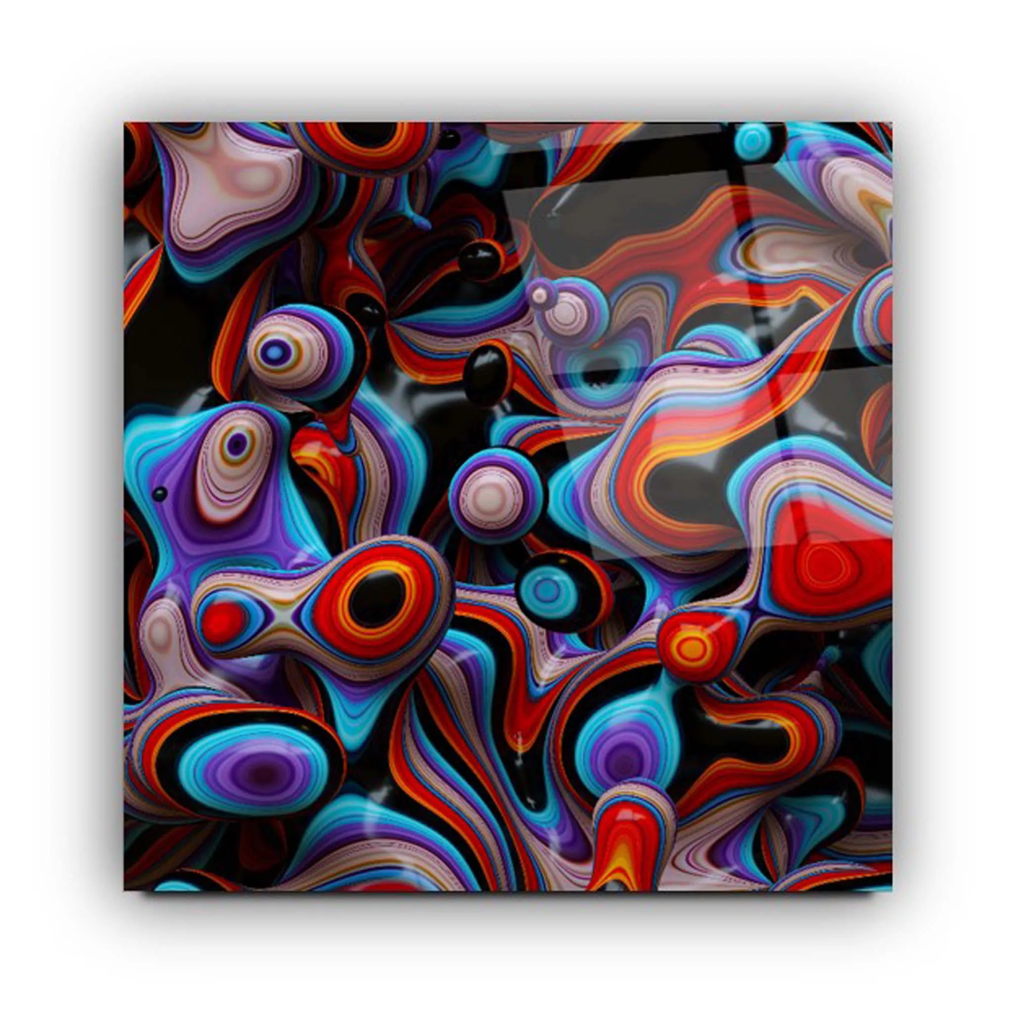 Colorful Abstract Glass Wall Art