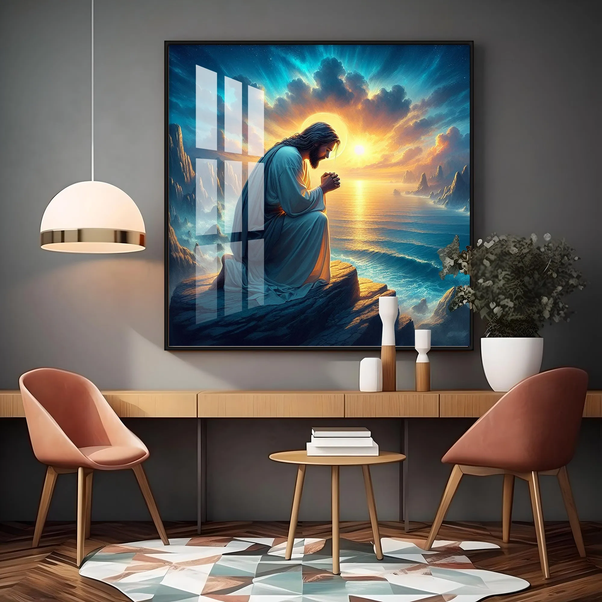 Divine Mercy Premium Acrylic Square Wall Art