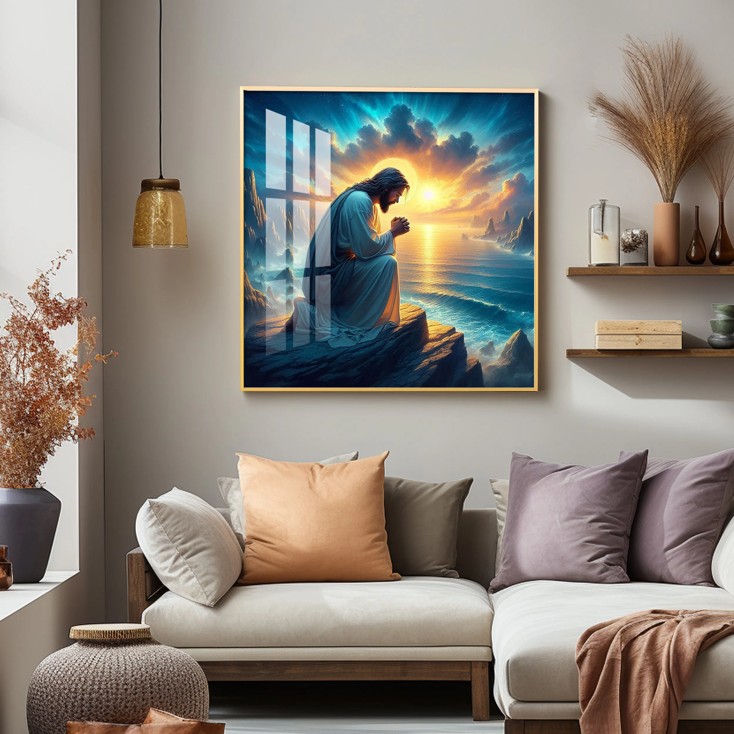 Divine Mercy Premium Acrylic Square Wall Art