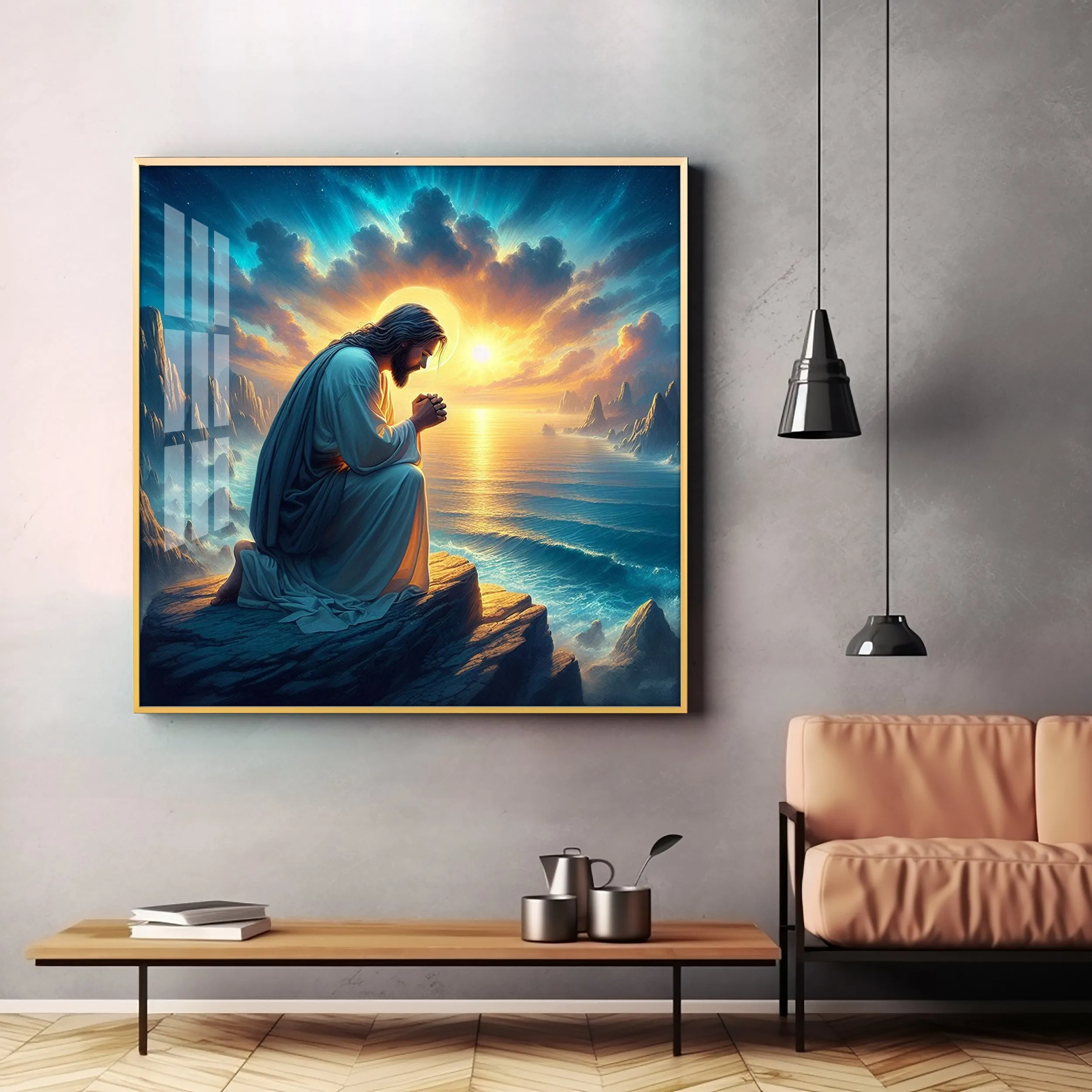 Divine Mercy Premium Acrylic Square Wall Art