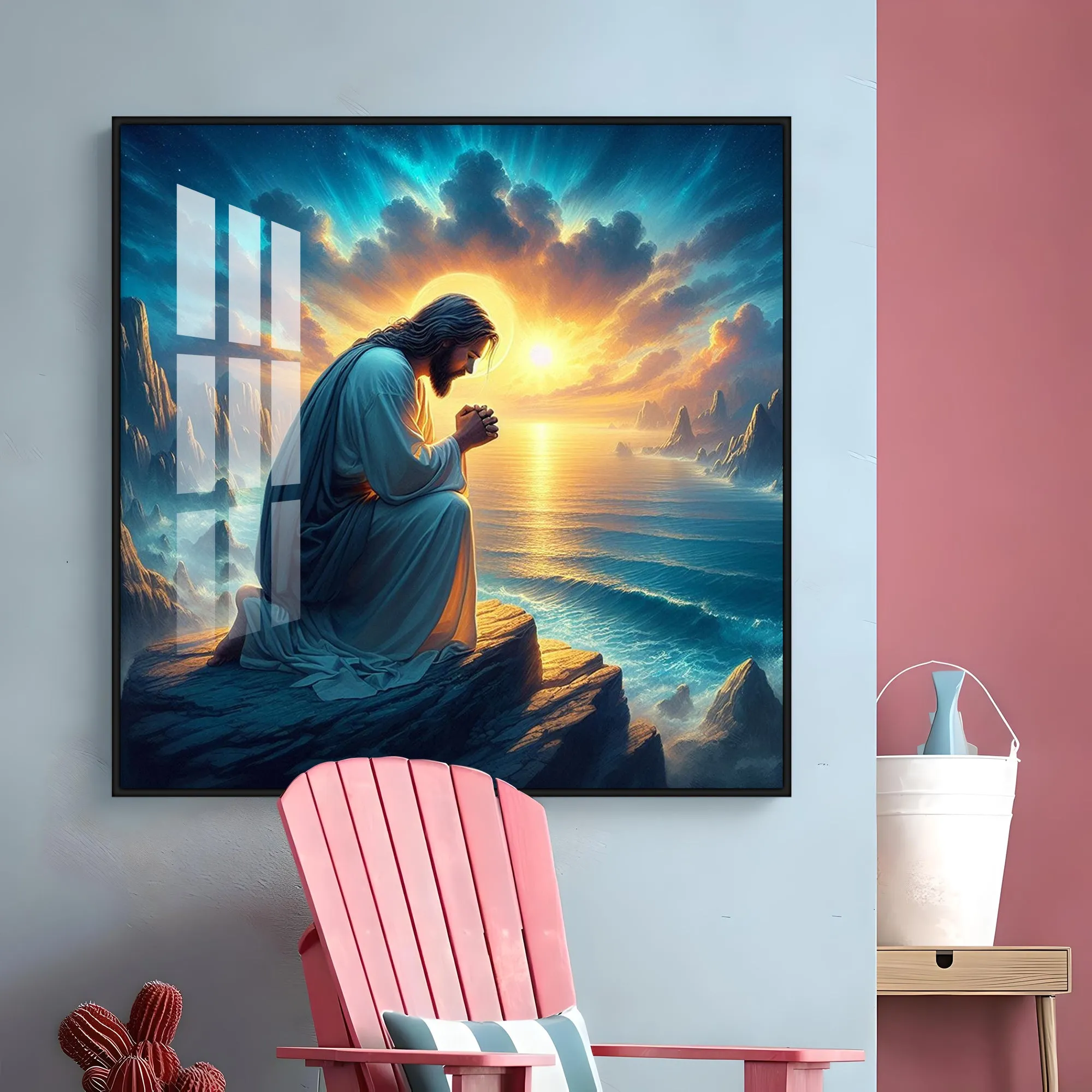 Divine Mercy Premium Acrylic Square Wall Art