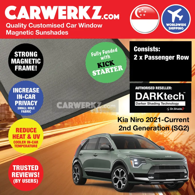 Dr Shadez DARKtech Kia Niro 2021-Current 2nd Generation (SG2) Korea Hybrid Hatchback Customised Window Magnetic Sunshades