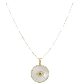 Evil Eye Medallion Necklace