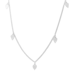 FAIRLEY Silver Heart Charm Necklace